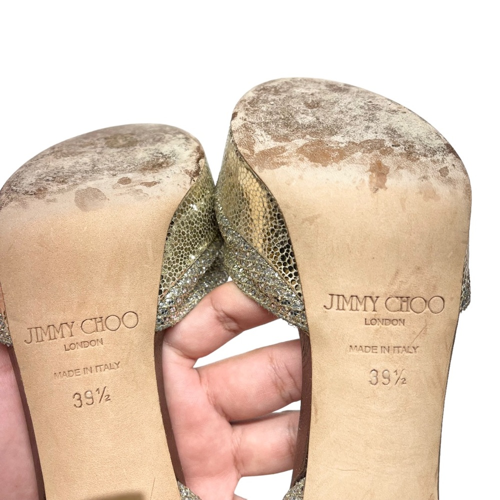 Jimmy Choo Kayden Heels Pumps Gold - Picture 9 of 10